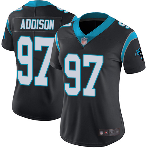 Carolina Panthers Limited Black Women Mario Addison Home Jersey NFL Football #97 Vapor Untouchable->women nfl jersey->Women Jersey